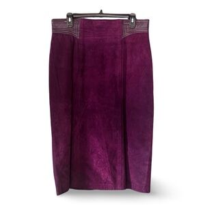 Danier Purple Suede Skirt
